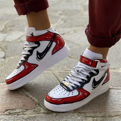 nike air force 1 rosse e nere|scarpe nike air force 1.